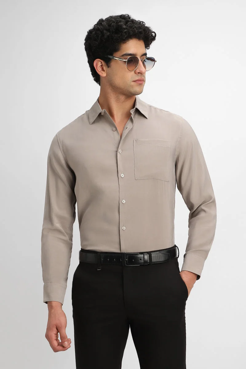 سنيتش Beige Regular Fit Shirt